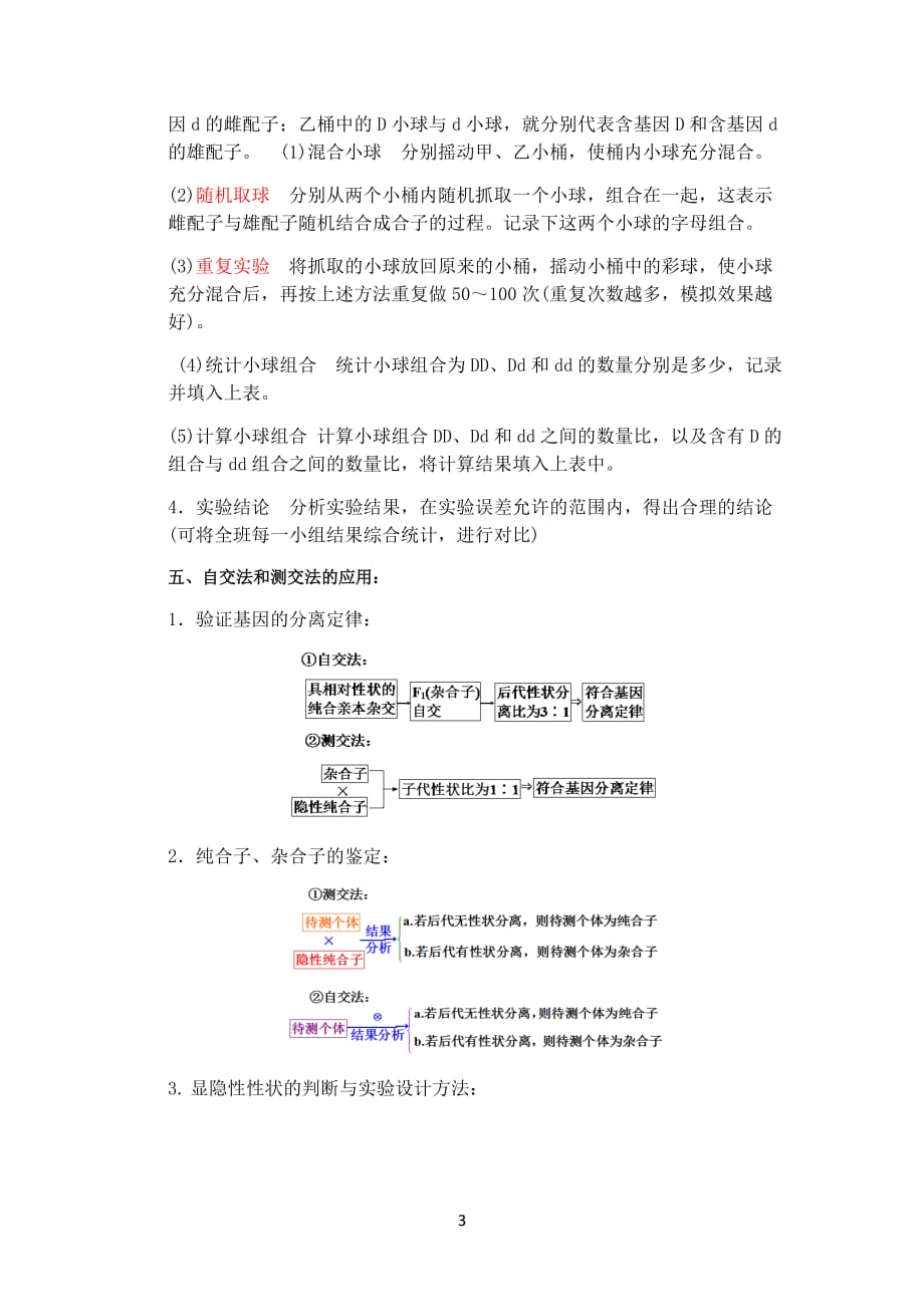 基因分离定律知识要点.doc_第3页