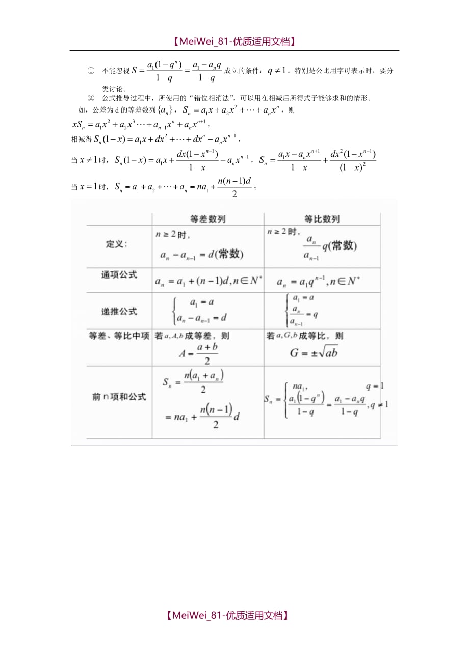 【7A文】高考数列总复习(完整)_第3页