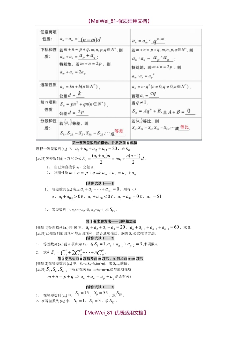 【7A文】高考数列总复习(完整)_第4页