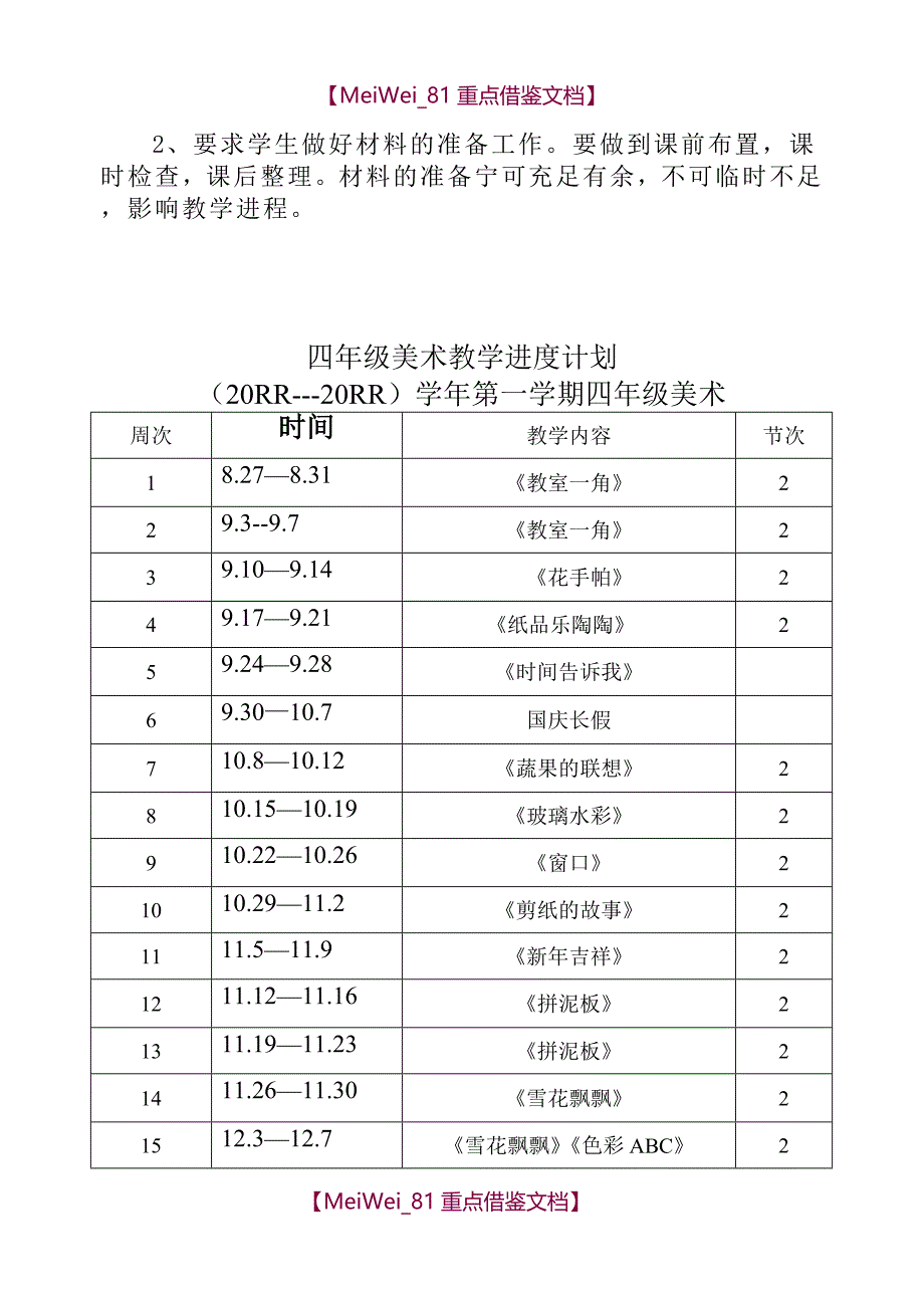 【AAA】小学四年级美术上册全册教案_第3页