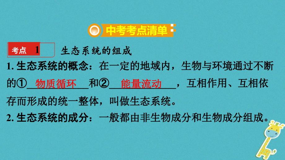 2018年中考生物 八上 第7单元 生物与环境是统一体复习课件_第2页