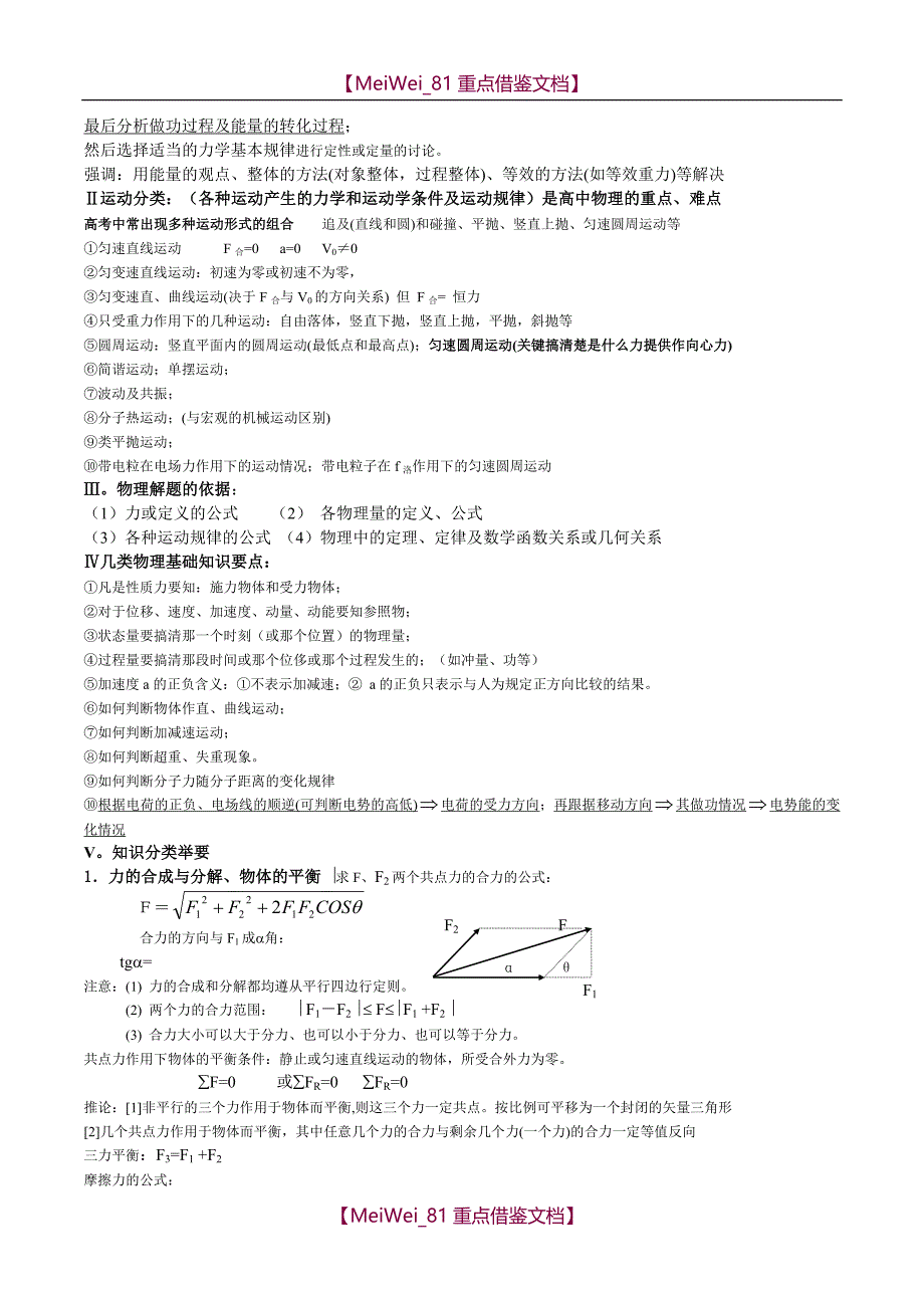 【9A文】最详细的高中物理知识点归纳_第2页