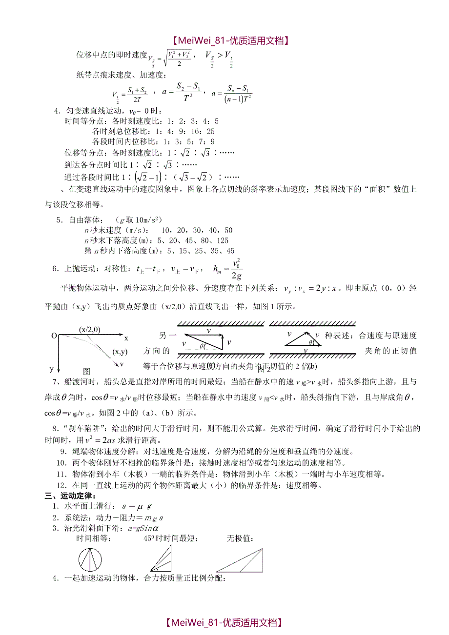 【7A文】高中物理二级结论(超全)_第2页