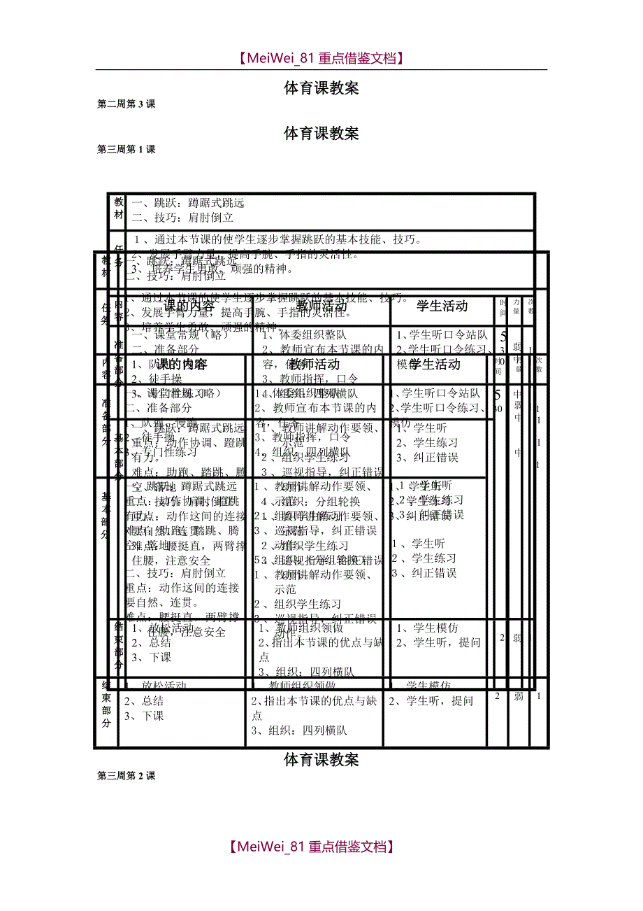 【9A文】小学体育五年级教案上册_第4页