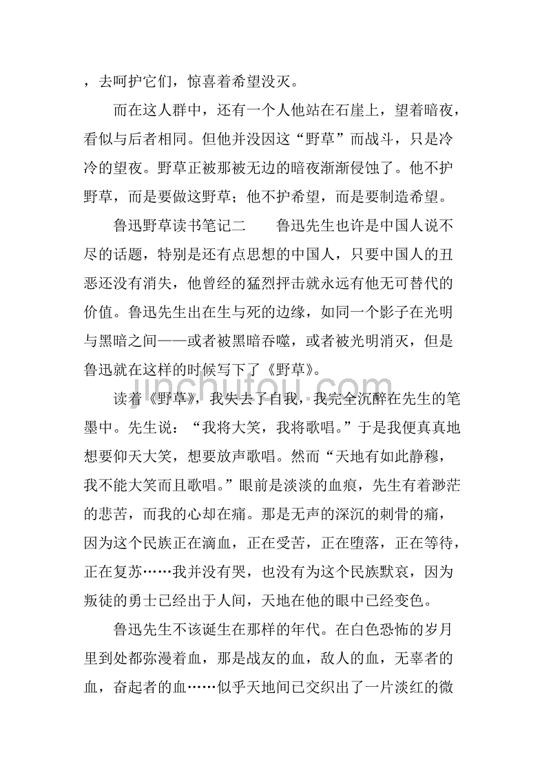 鲁迅野草读书笔记.doc_第4页