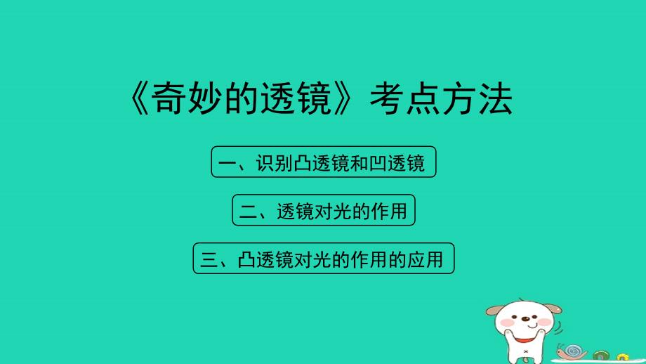 八年级物理上册 3.5《奇妙的透镜》考点方法课件 （新版）粤教沪版_第1页