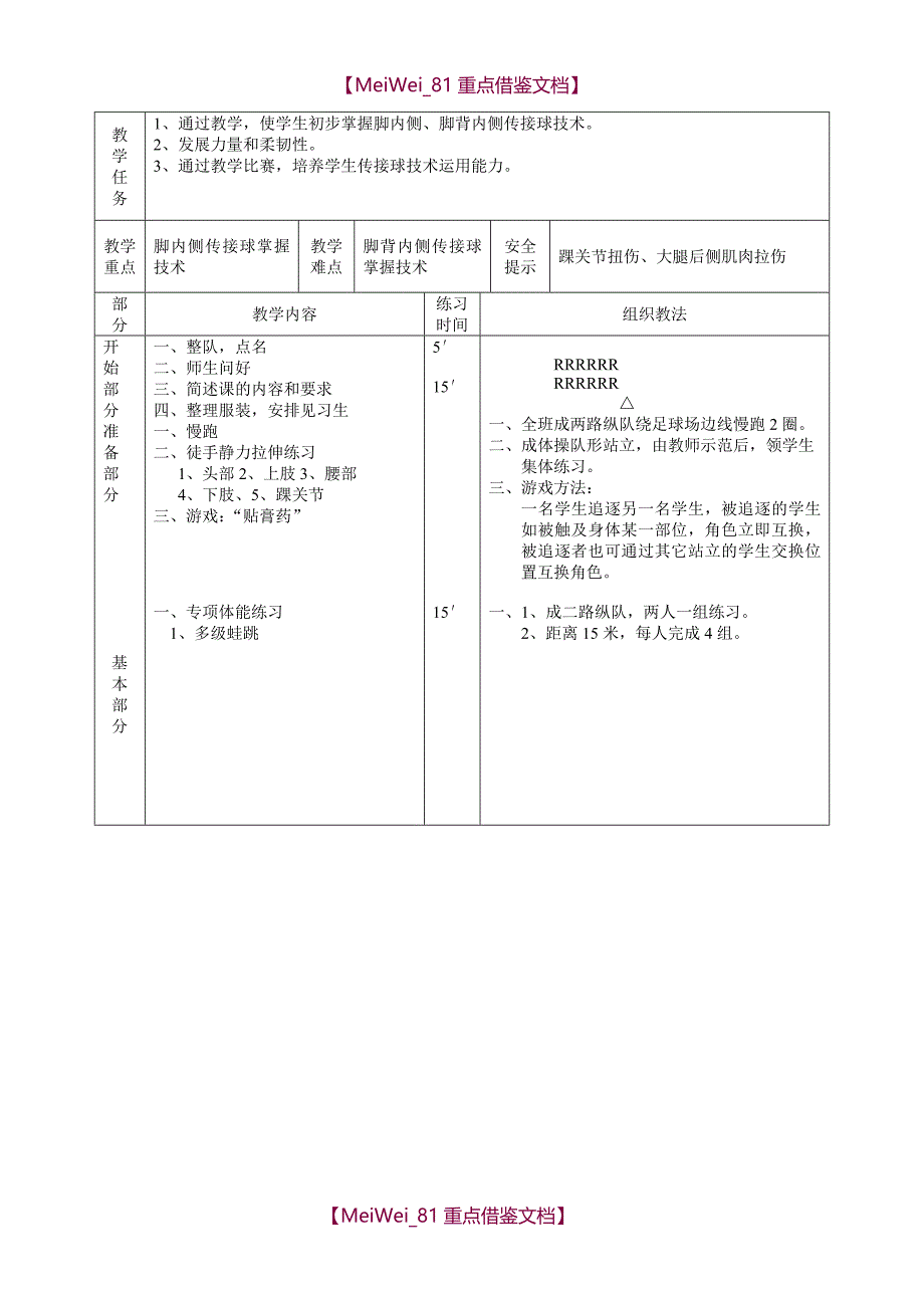 【9A文】小学足球校本教案及计划_第3页