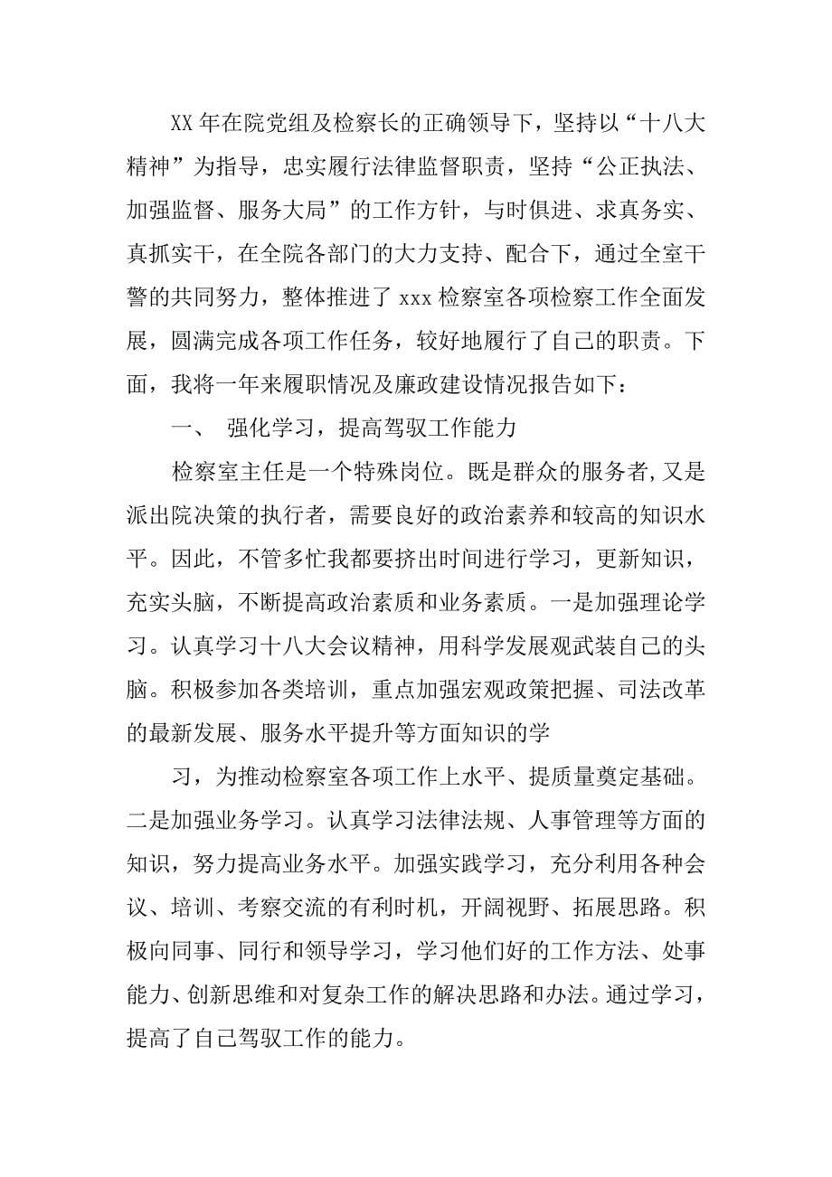 案件检查室主任述职述廉报告.doc_第5页