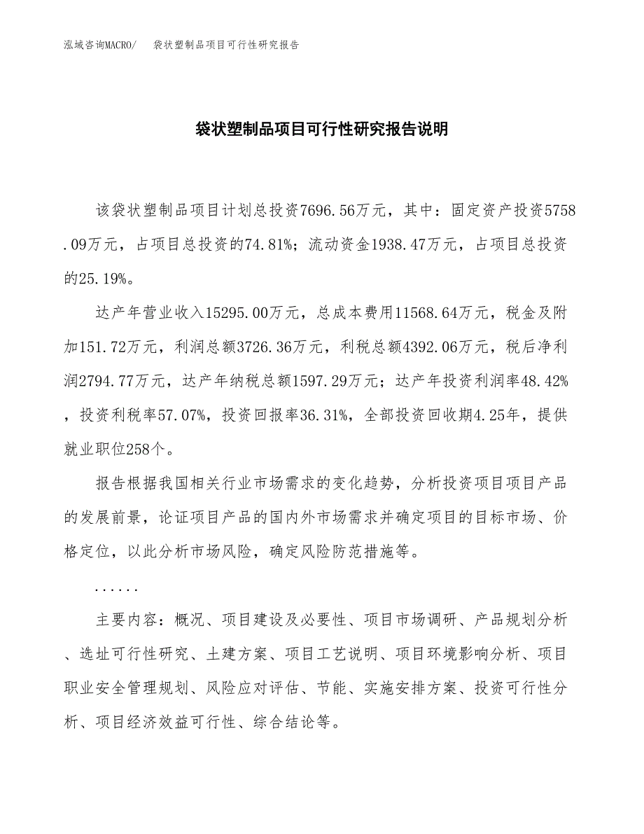 袋状塑制品项目可行性研究报告[参考范文].docx_第2页