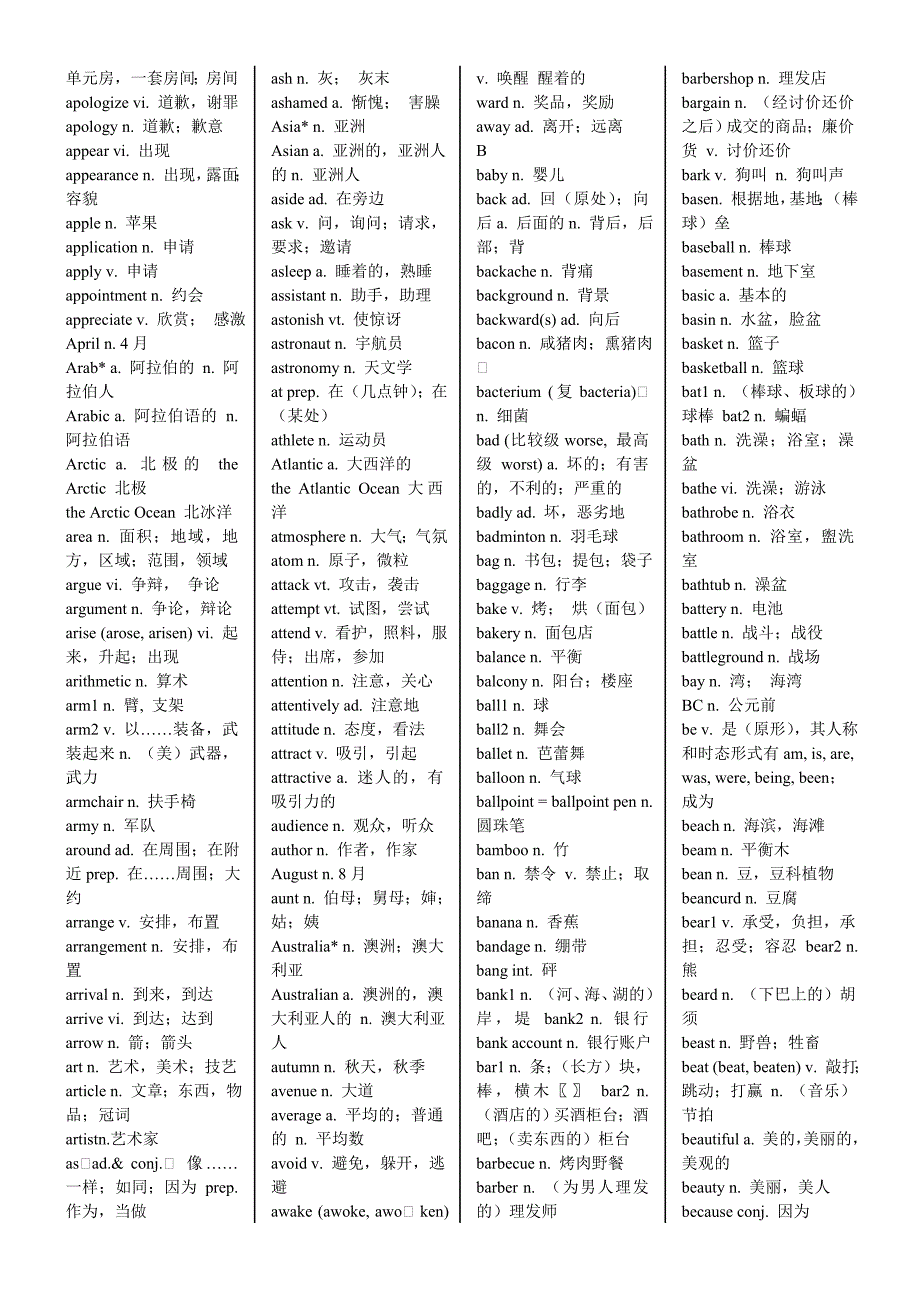 高中英语3500单词表_第2页