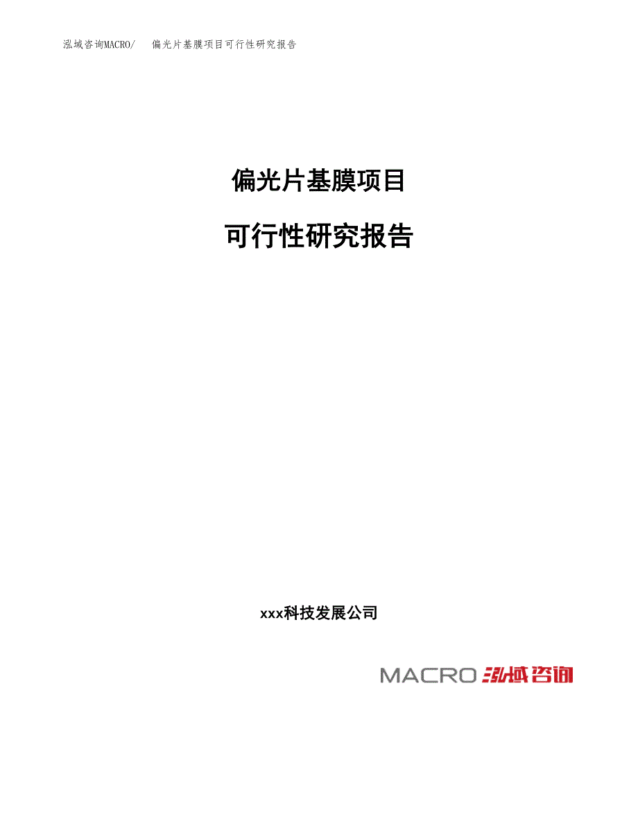 偏光片基膜项目可行性研究报告_范文.docx_第1页