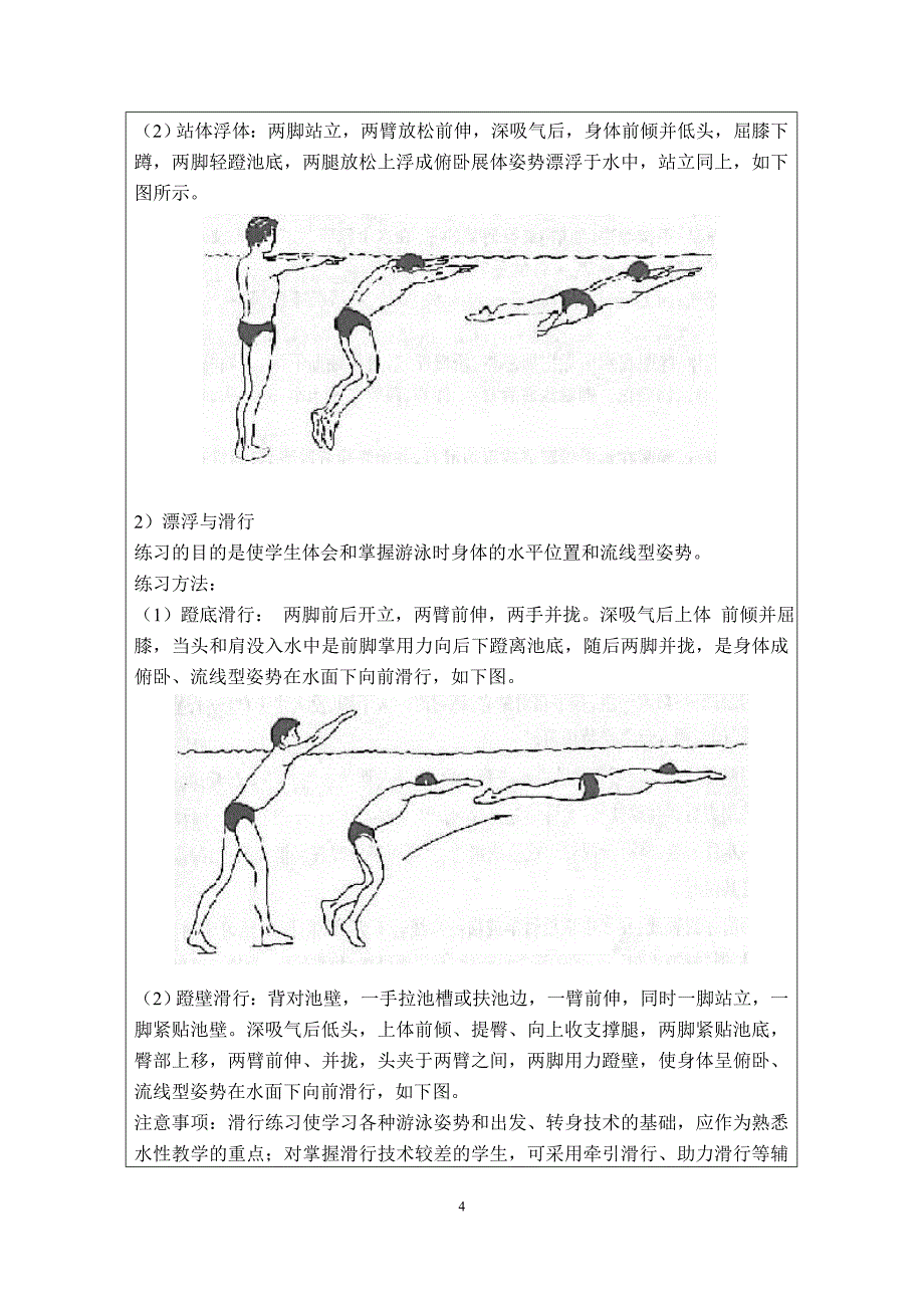 蛙泳课程的教案_第4页