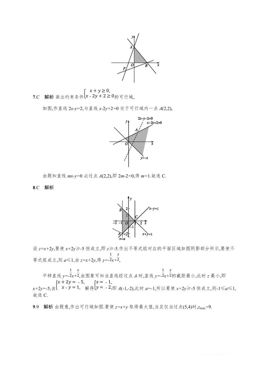 2019年高考数学（理科，天津课标版）二轮复习专题能力训练  Word版含答案2_第5页