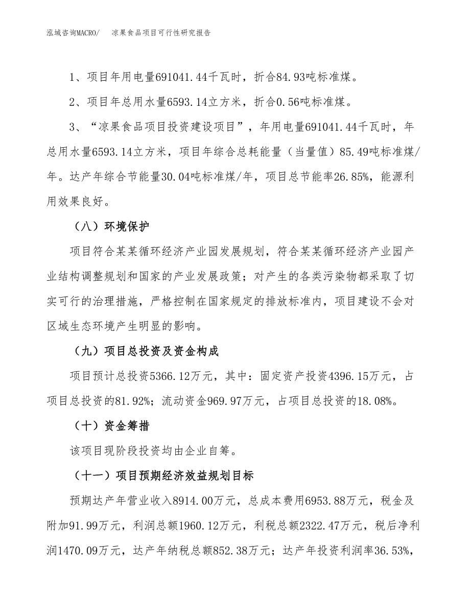 凉果食品项目可行性研究报告[参考范文].docx_第5页