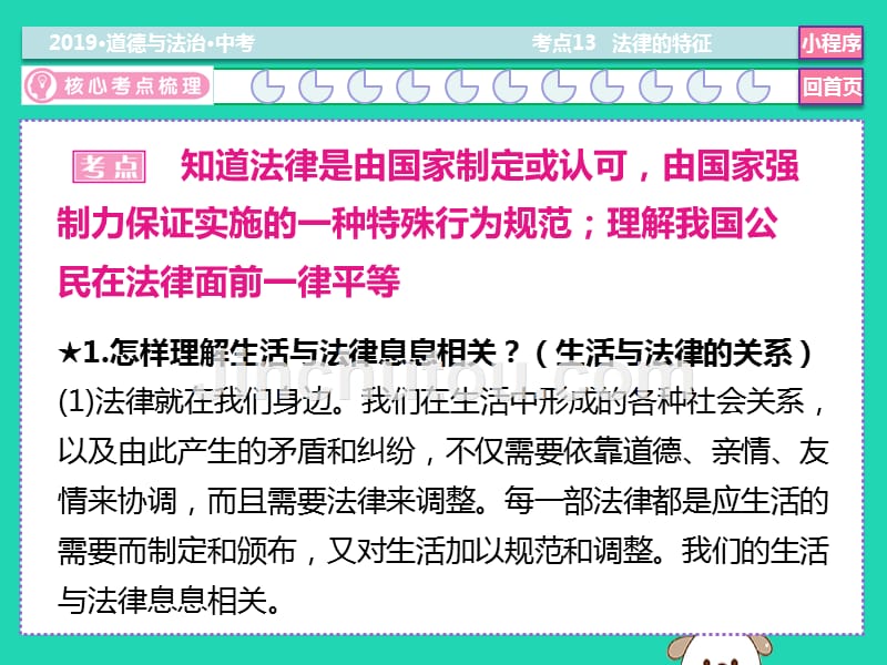 2019中考道德与法治总复习 考点13 法律的特征课件_第4页