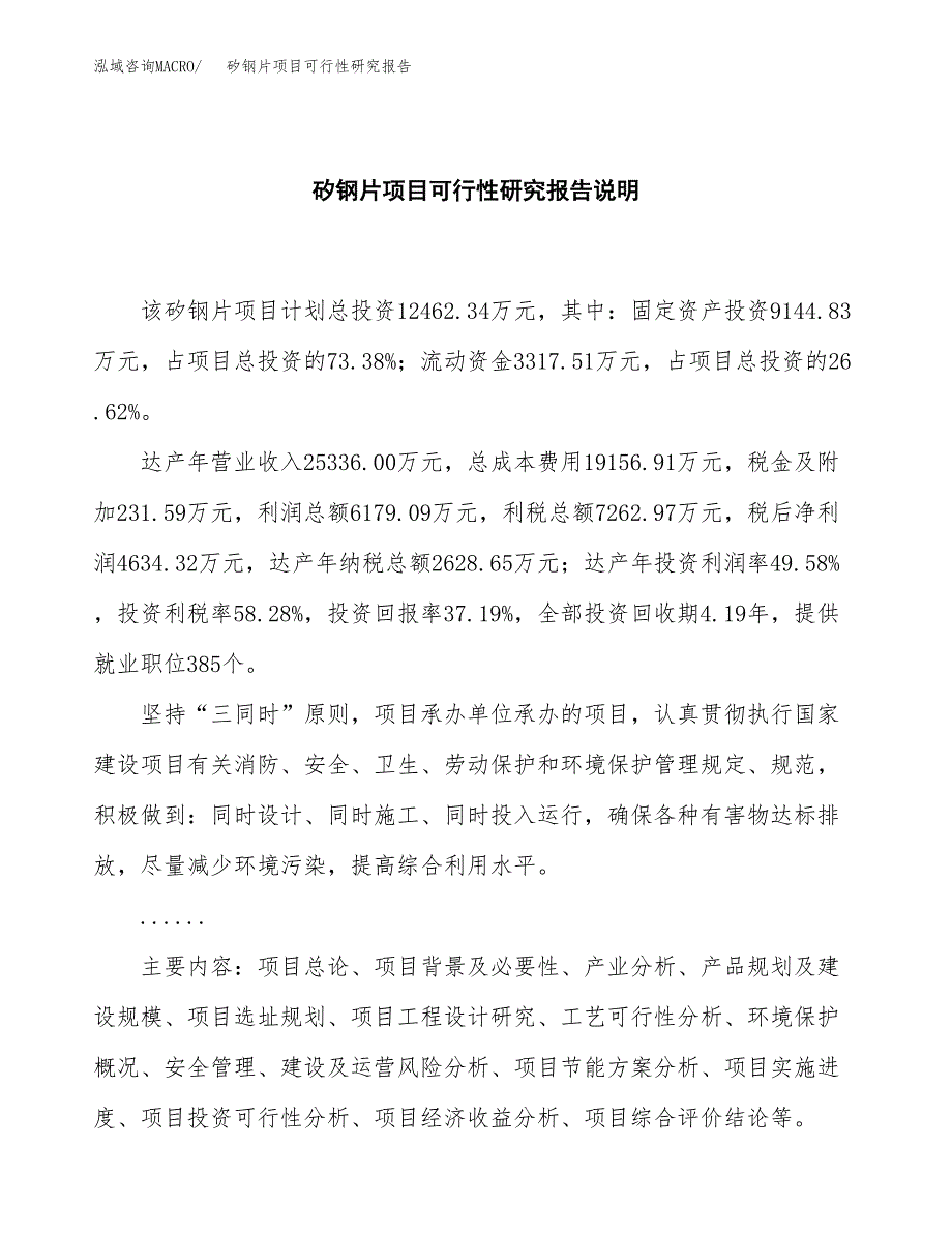 矽钢片项目可行性研究报告[参考范文].docx_第2页