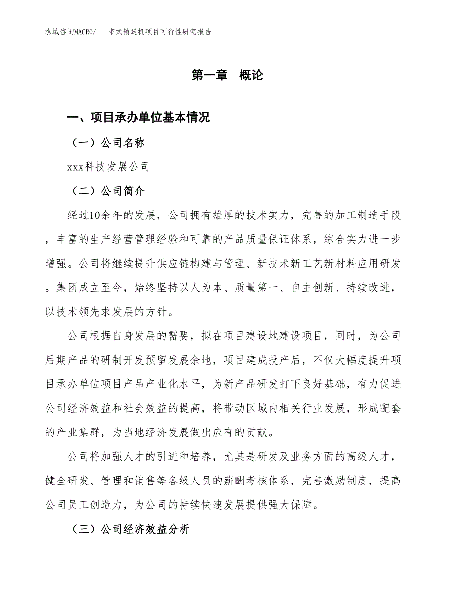 带式输送机项目可行性研究报告_范文.docx_第3页