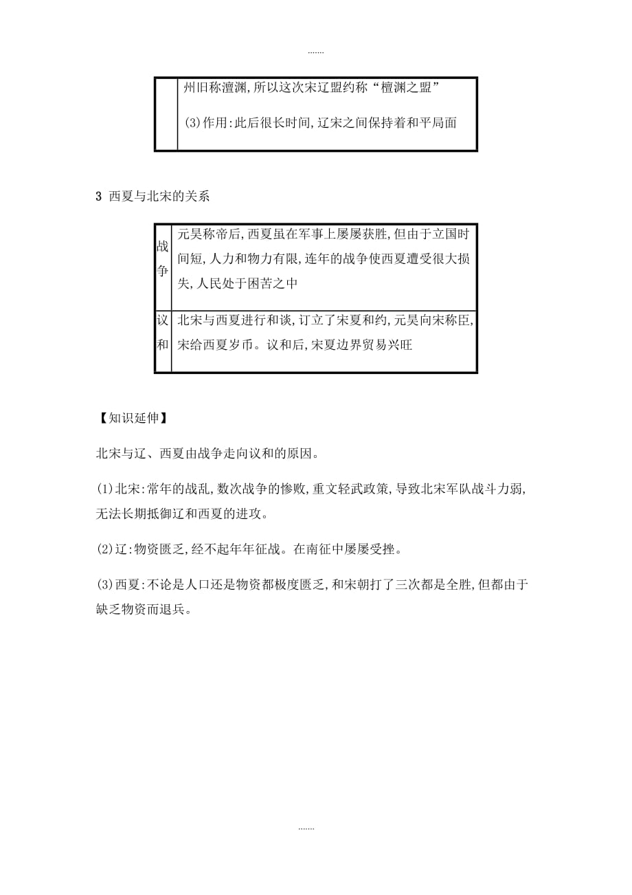 人教版七年级历史下册第二单元辽宋夏金元时期民族关系发展和社会变化第7课辽西夏与北宋的并立备考速记_第2页