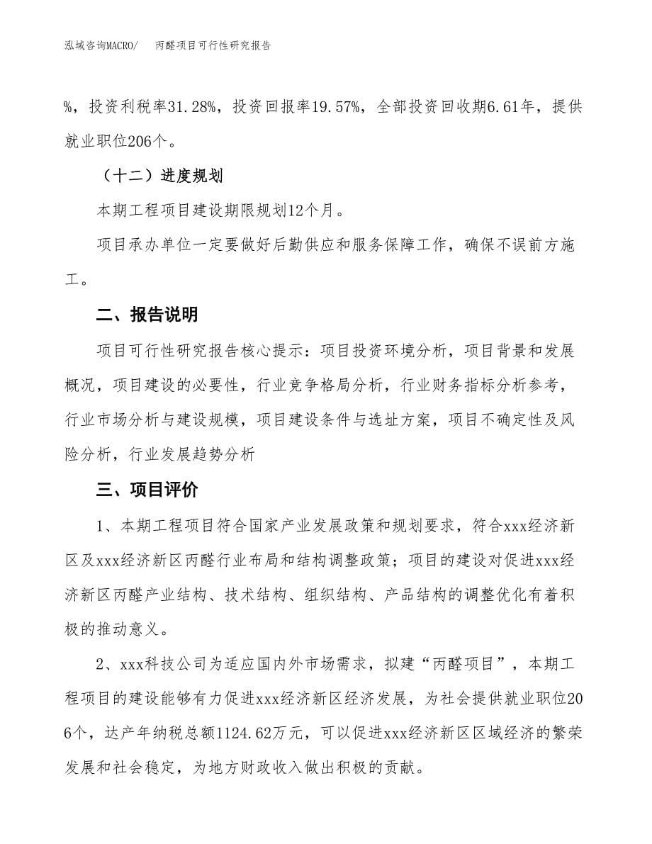 丙醛项目可行性研究报告[参考范文].docx_第5页