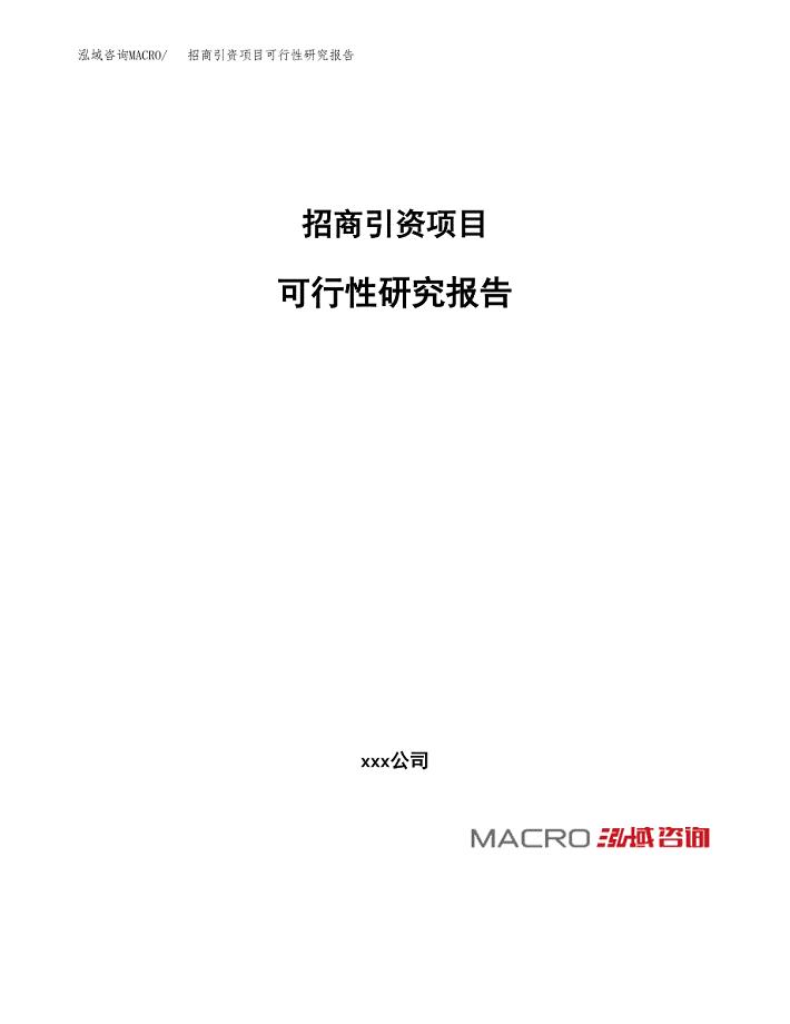 招商引资项目可行性研究报告_范文.docx