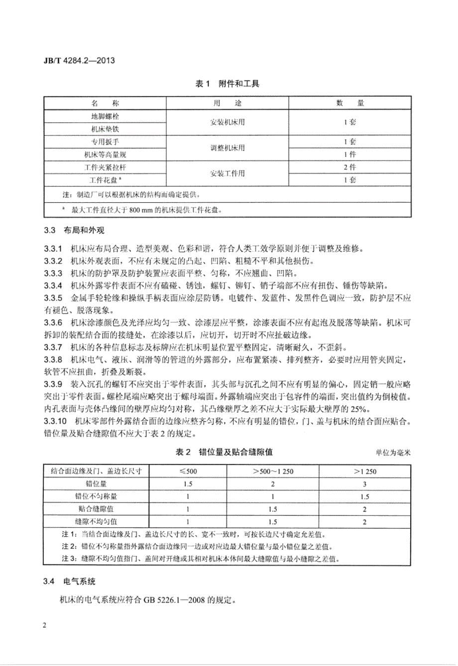 J B∕T 4284.2-2013 锥齿轮滚动检查机 第2部分：技术条件_第5页