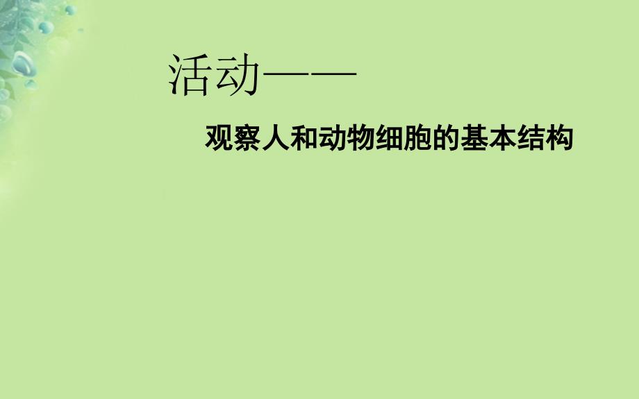 七年级生物上册 3.1细胞的基本结构和功能（动物细胞的基本结构）课件 （新版）北师大版_第3页