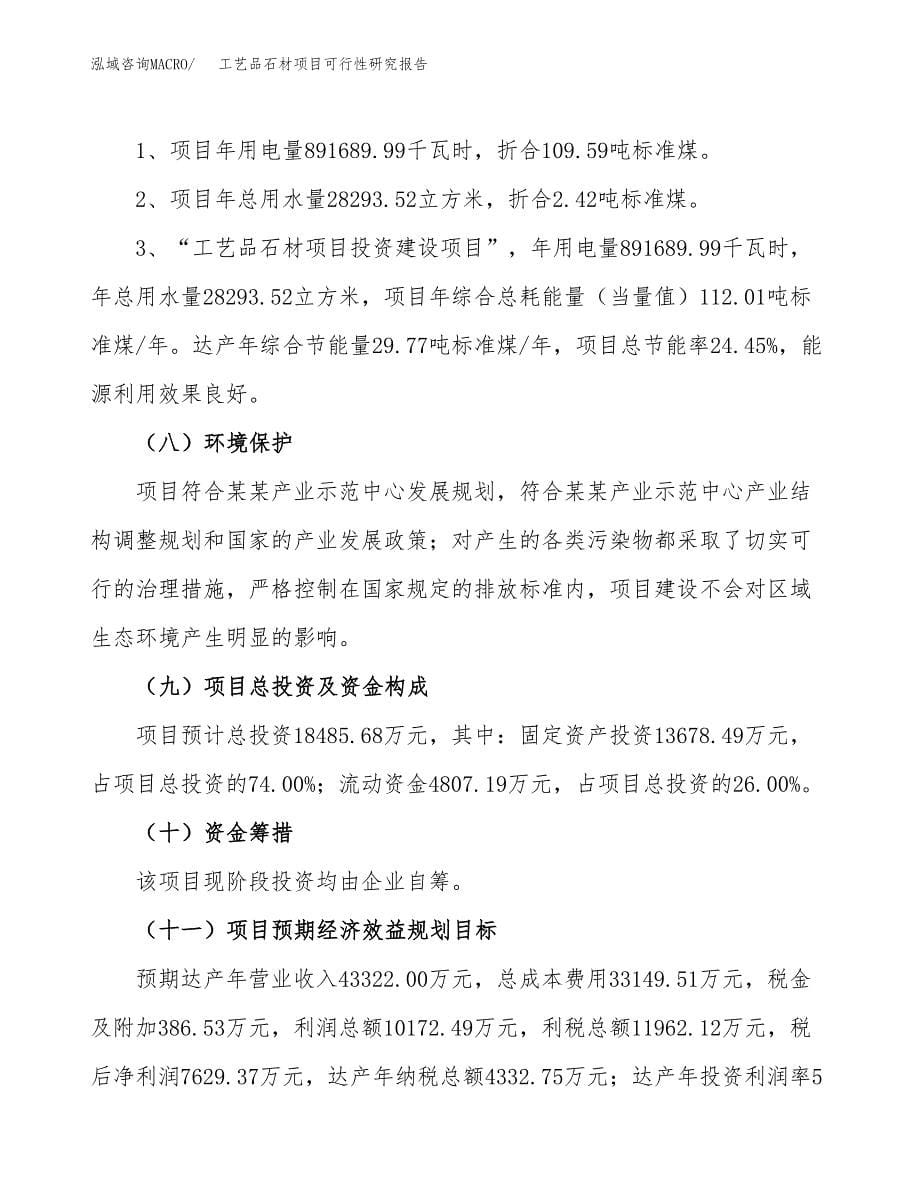 工艺品石材项目可行性研究报告[参考范文].docx_第5页