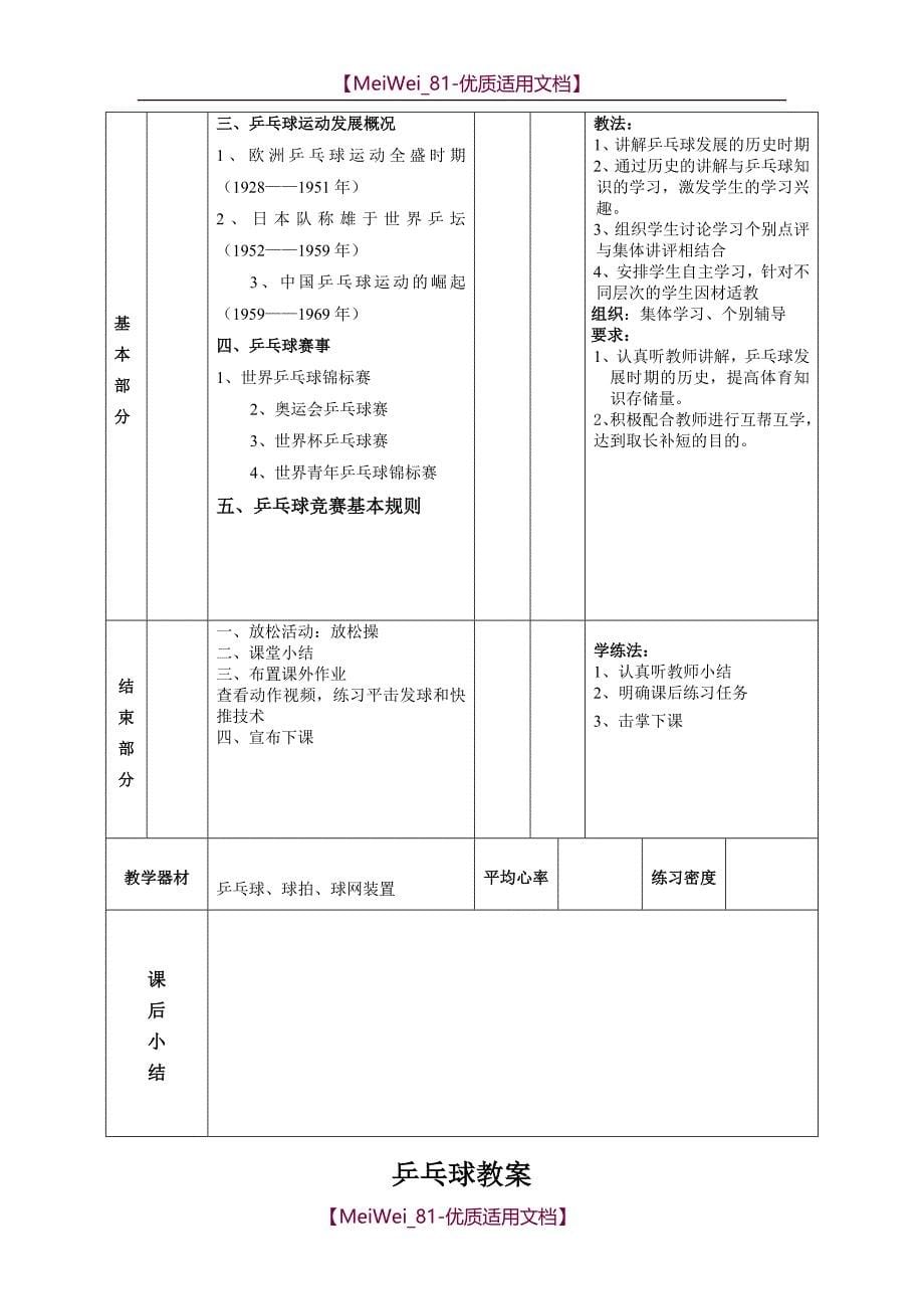 【9A文】乒乓球示范教案_第5页