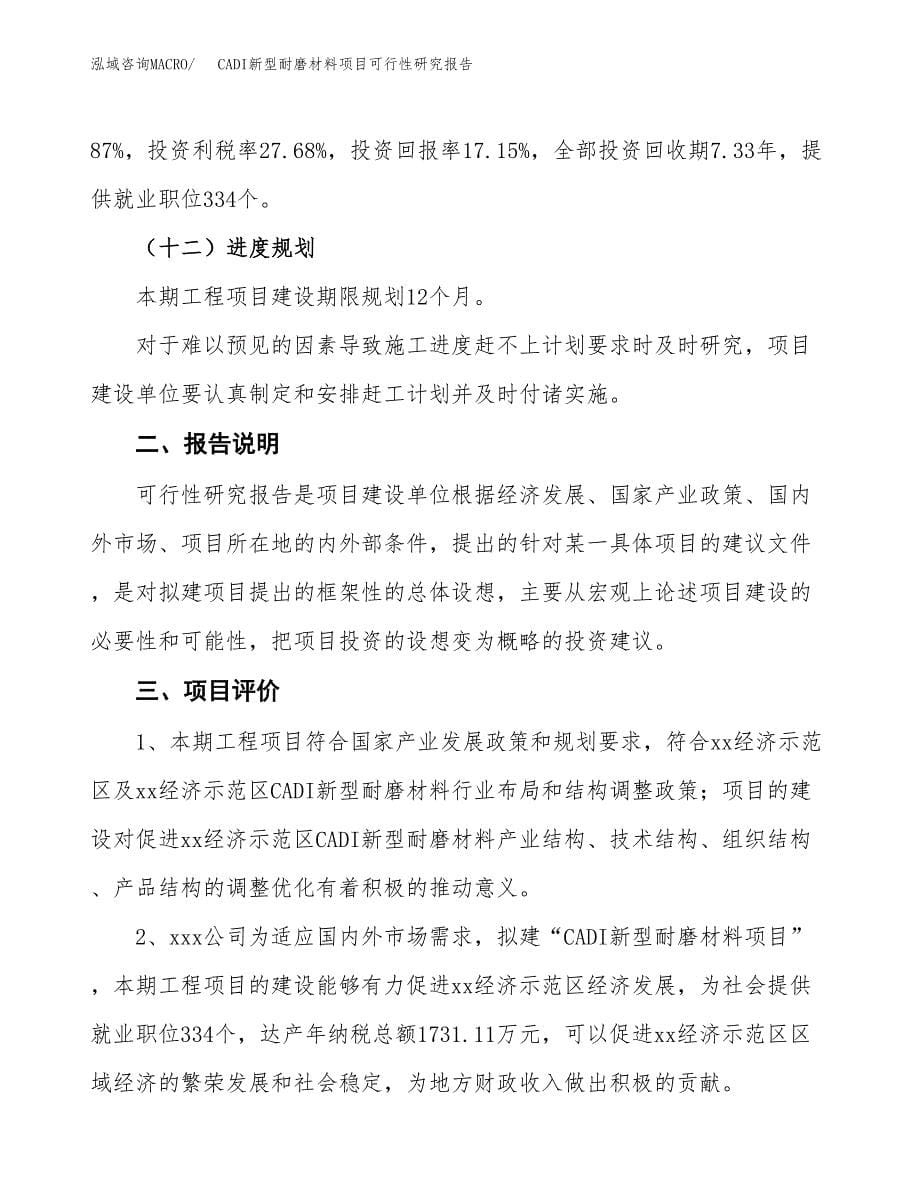 CADI新型耐磨材料项目可行性研究报告[参考范文].docx_第5页