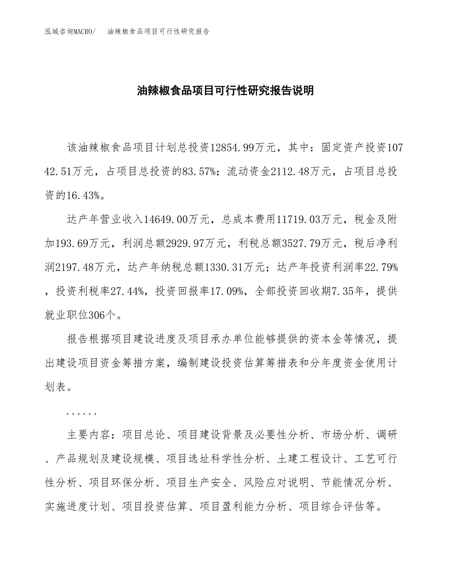 油辣椒食品项目可行性研究报告[参考范文].docx_第2页