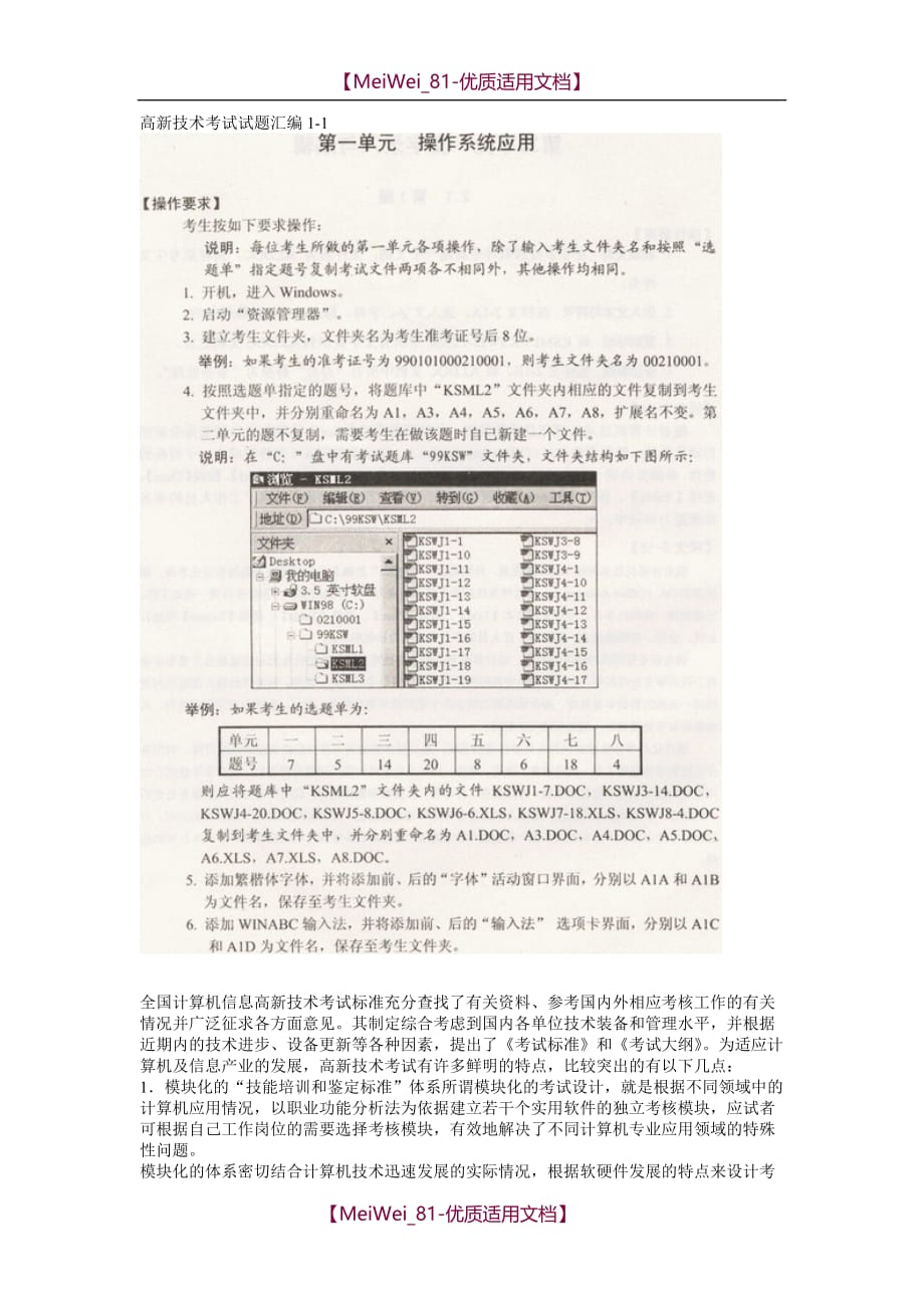 【7A文】高新技术考试试题汇编_第1页