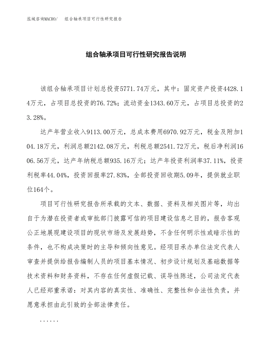 组合轴承项目可行性研究报告[参考范文].docx_第2页