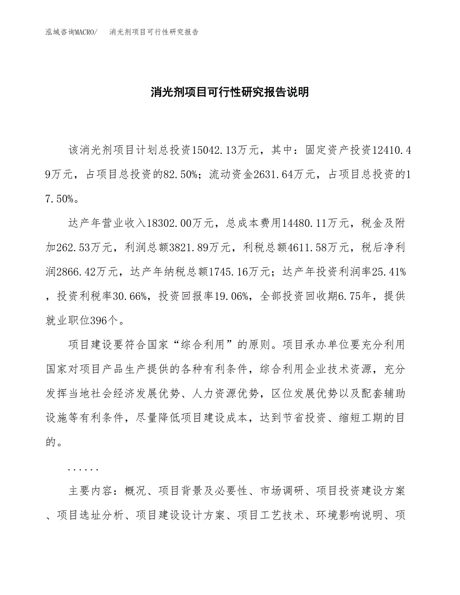 消光剂项目可行性研究报告[参考范文].docx_第2页