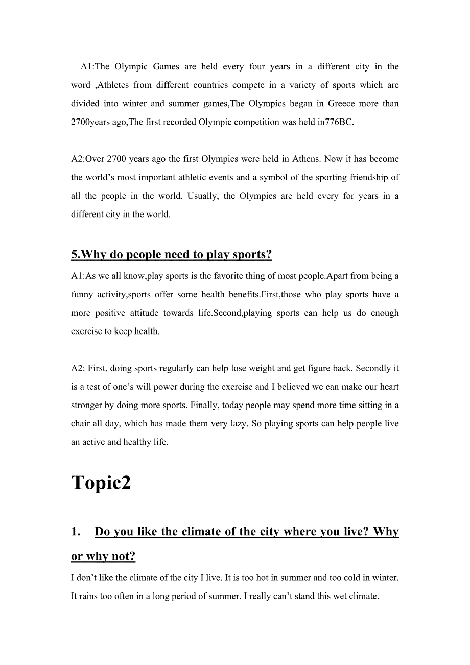 英语口语部分答案_第2页