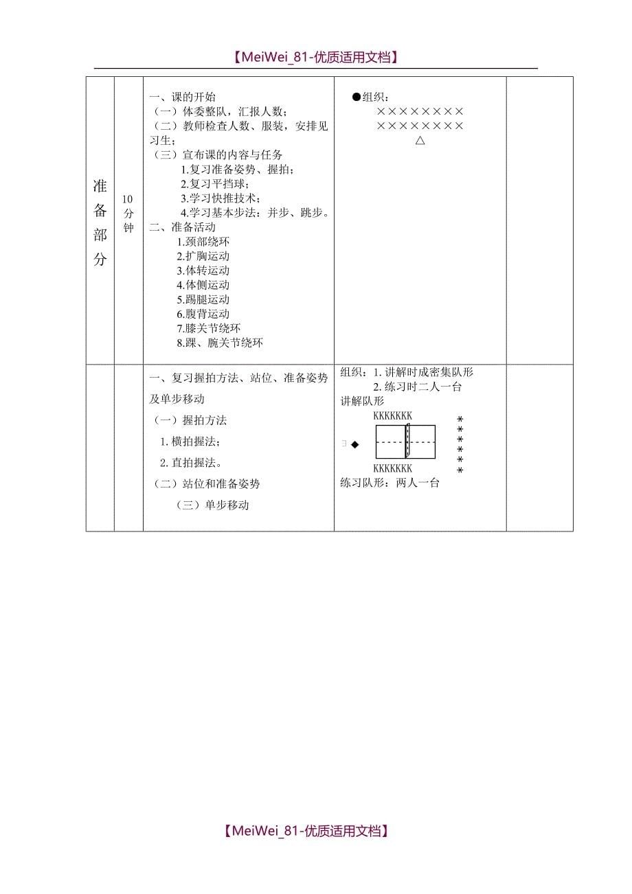【9A文】乒乓球社团活动教案_第5页