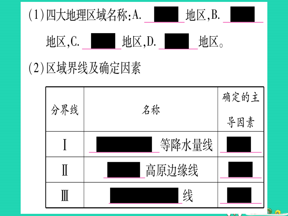 2019春八年级地理下册 读图题综合训练习题课件 （新版）湘教版_第3页