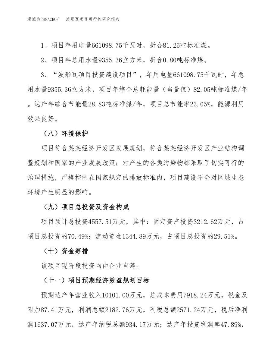 波形瓦项目可行性研究报告[参考范文].docx_第5页