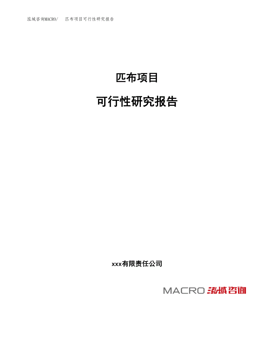 匹布项目可行性研究报告_范文.docx_第1页