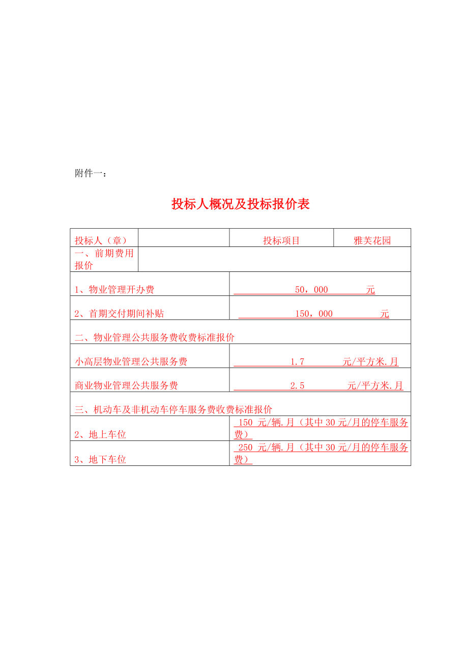 雅芙花园物业管理投标文件_第4页