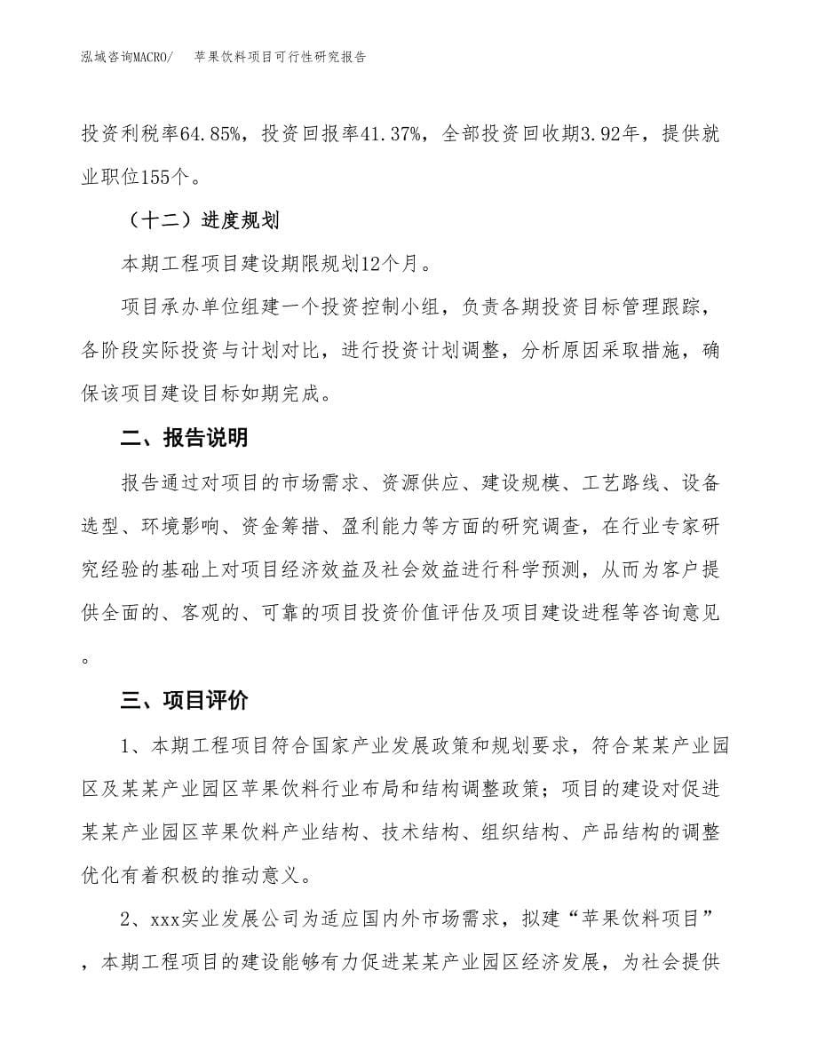 苹果饮料项目可行性研究报告[参考范文].docx_第5页