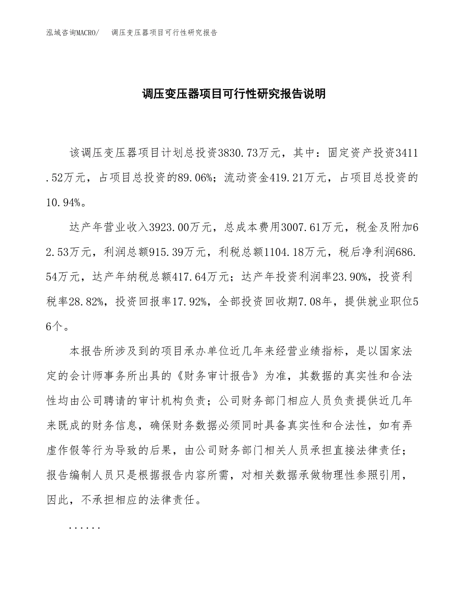 调压变压器项目可行性研究报告[参考范文].docx_第2页