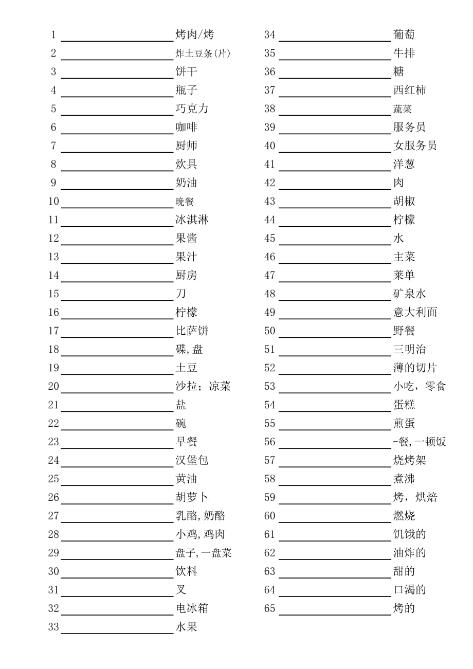 14天攻克ket-单词练习-day1_第1页