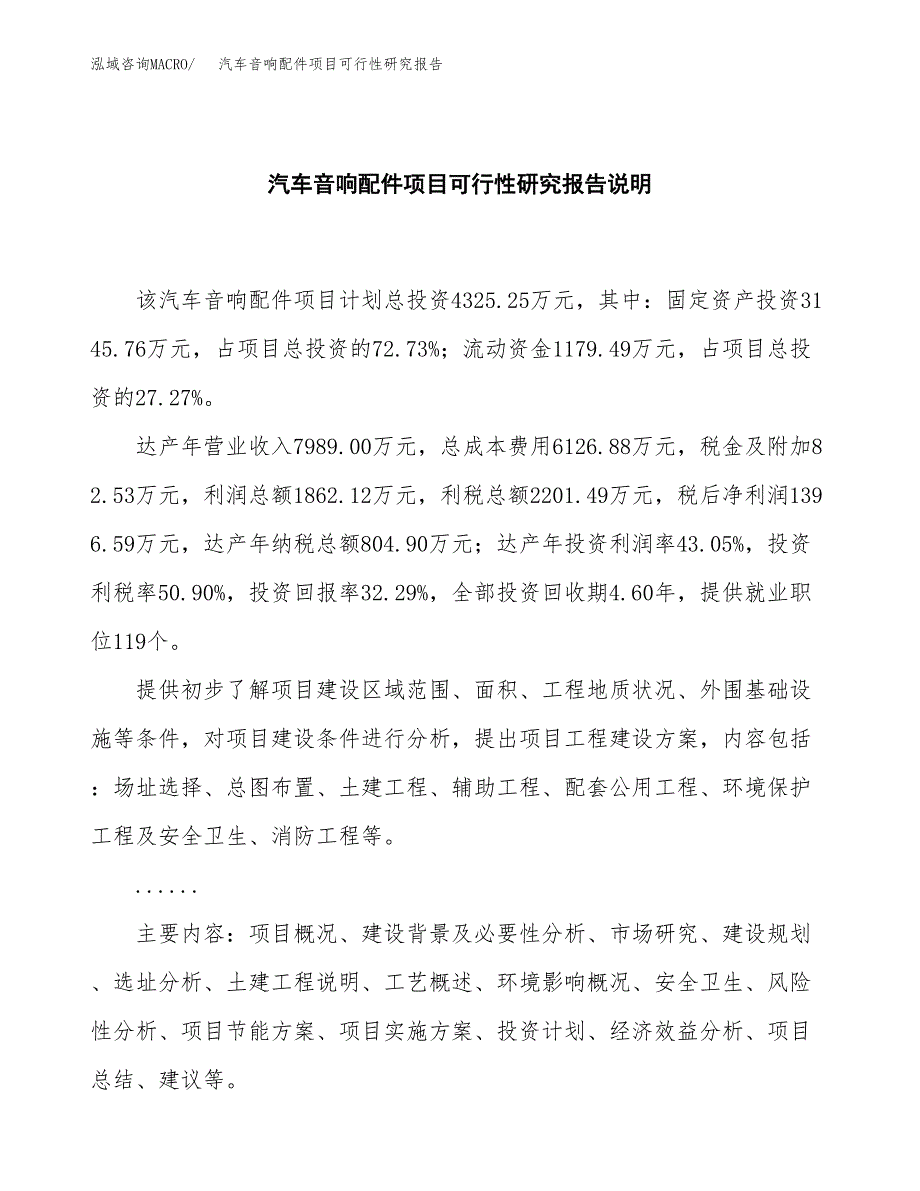 汽车音响配件项目可行性研究报告[参考范文].docx_第2页