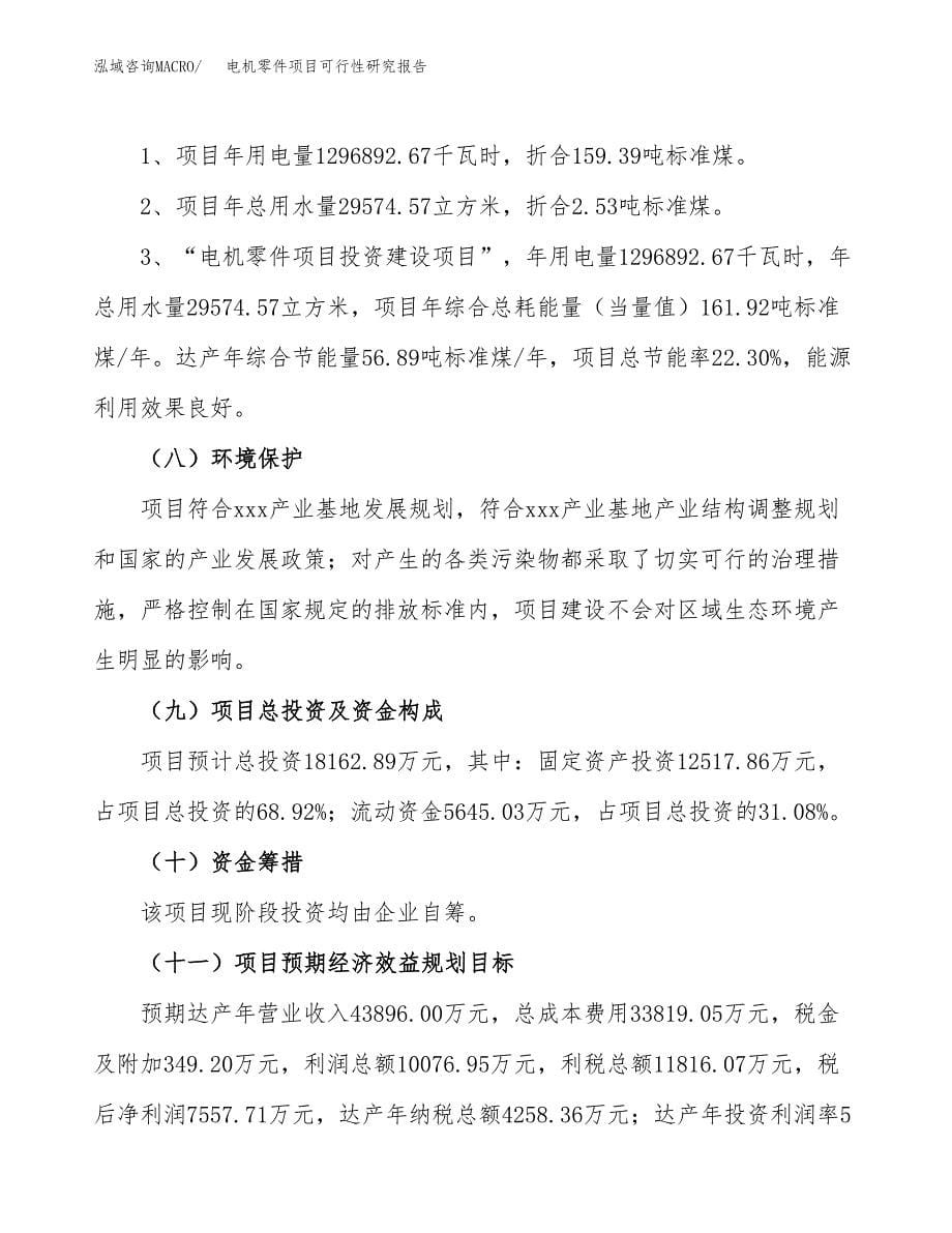 电机零件项目可行性研究报告[参考范文].docx_第5页