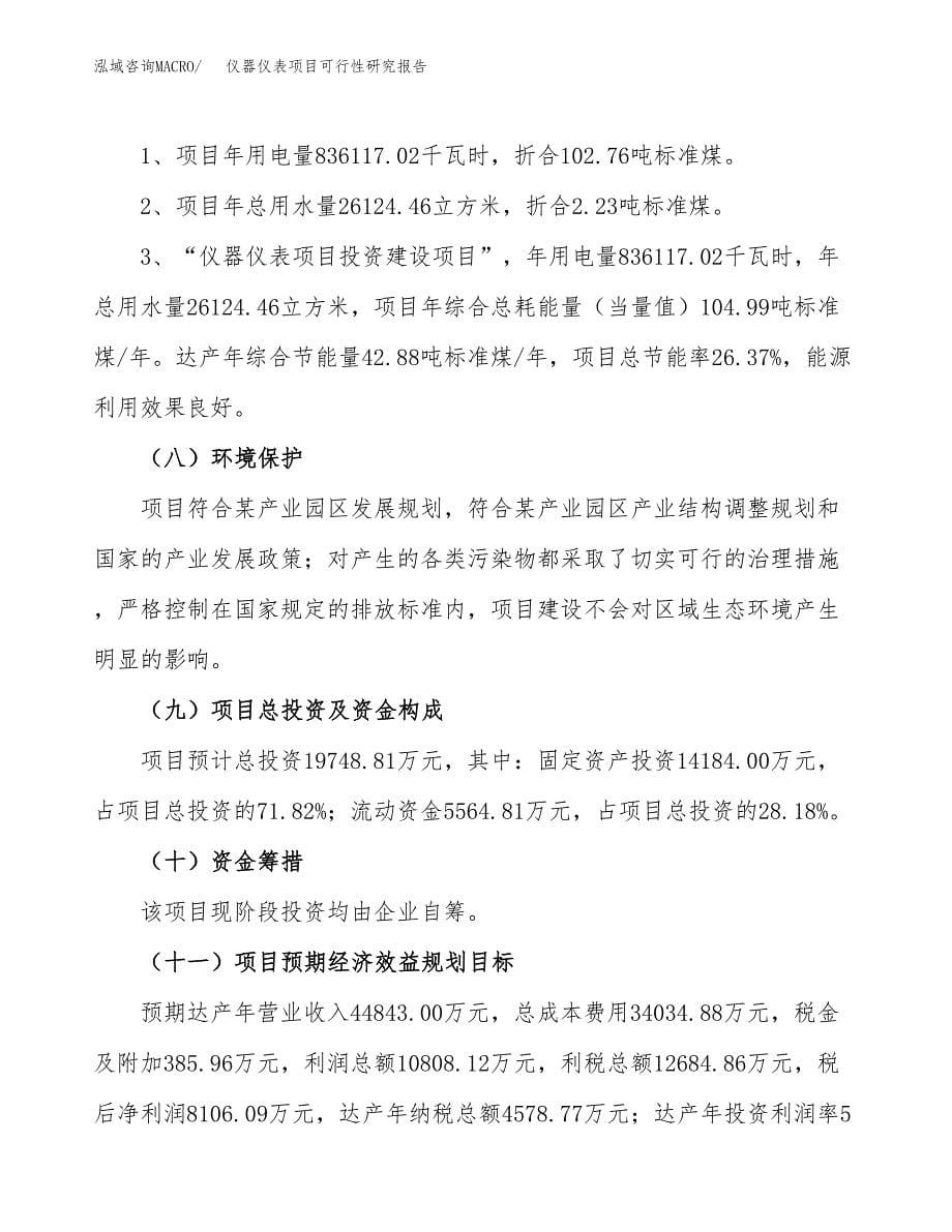 仪器仪表项目可行性研究报告[参考范文].docx_第5页