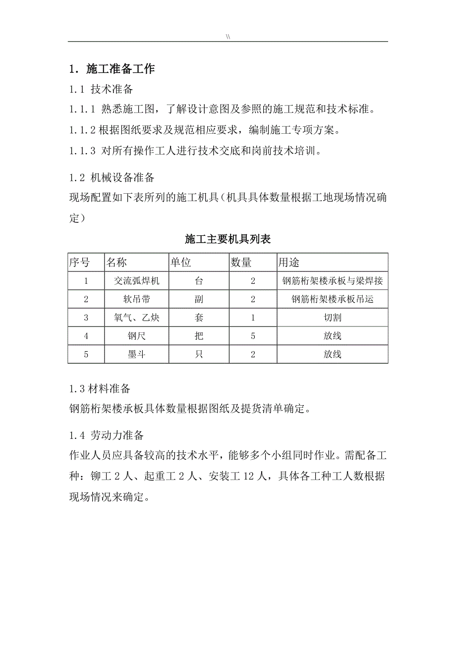 钢筋桁架楼承板项目施工组织_第3页