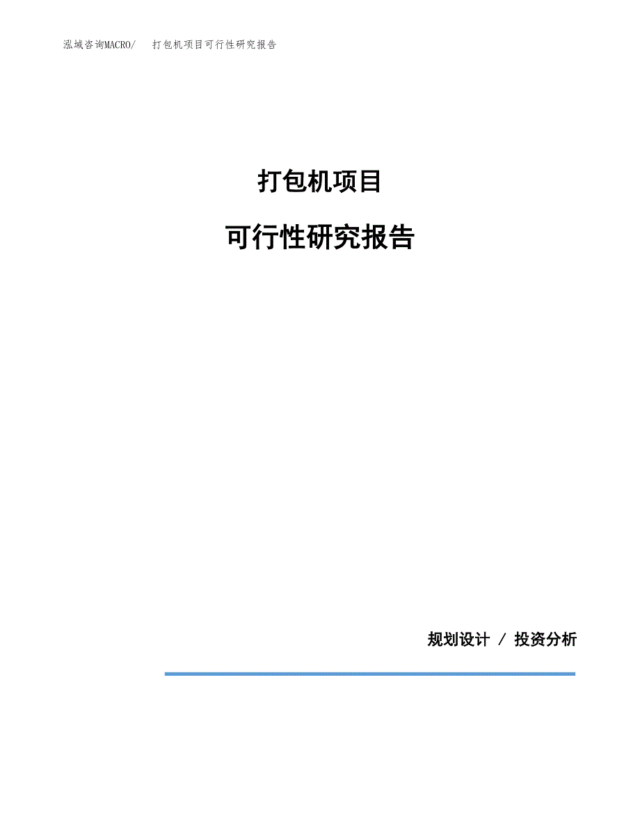 打包机项目可行性研究报告[参考范文].docx_第1页