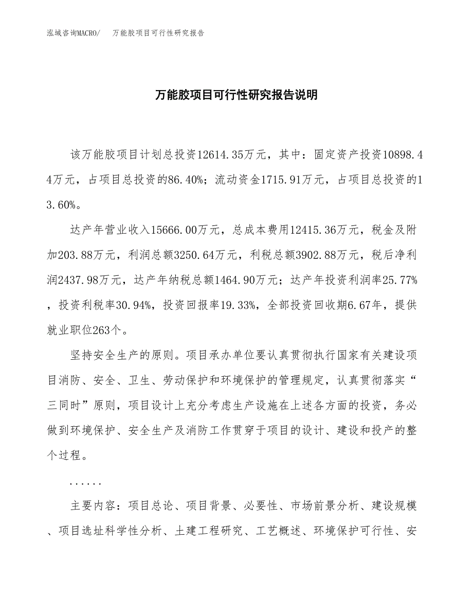 万能胶项目可行性研究报告[参考范文].docx_第2页