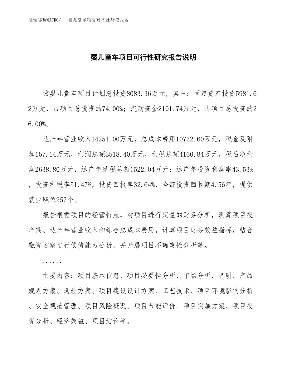 婴儿童车项目可行性研究报告[参考范文].docx_第2页