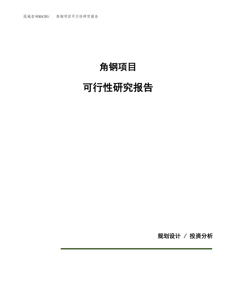 角钢项目可行性研究报告[参考范文].docx_第1页